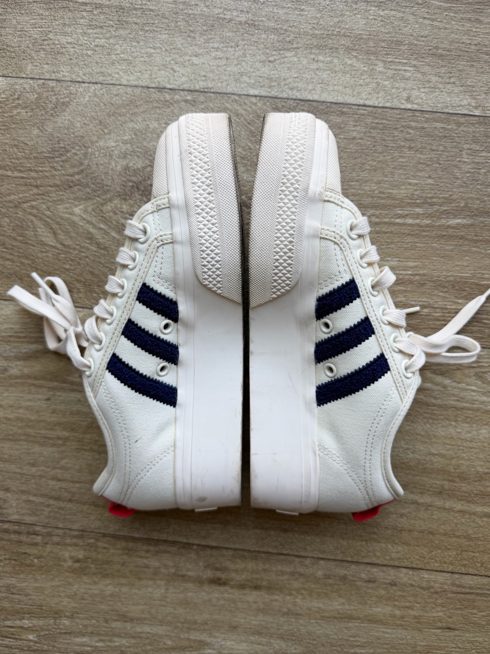 Adidas Women's Nizza Platform Cream White Night Sky Sneakers Size 6.5 - Picture 2 of 8